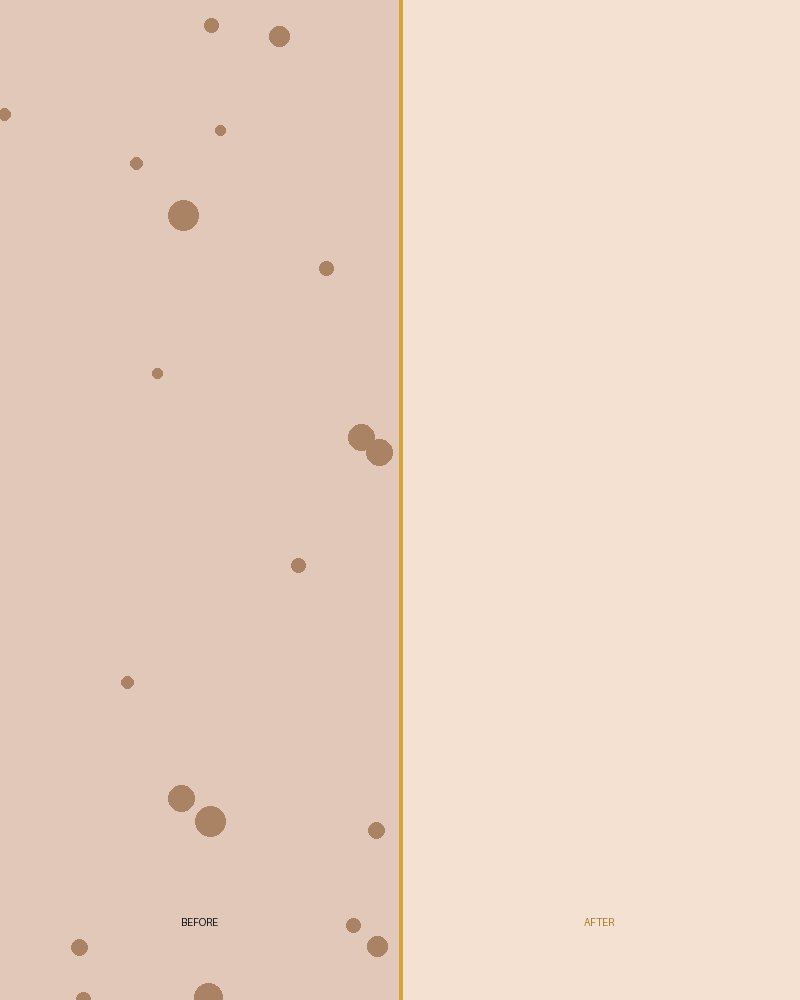 Skin brightening before after