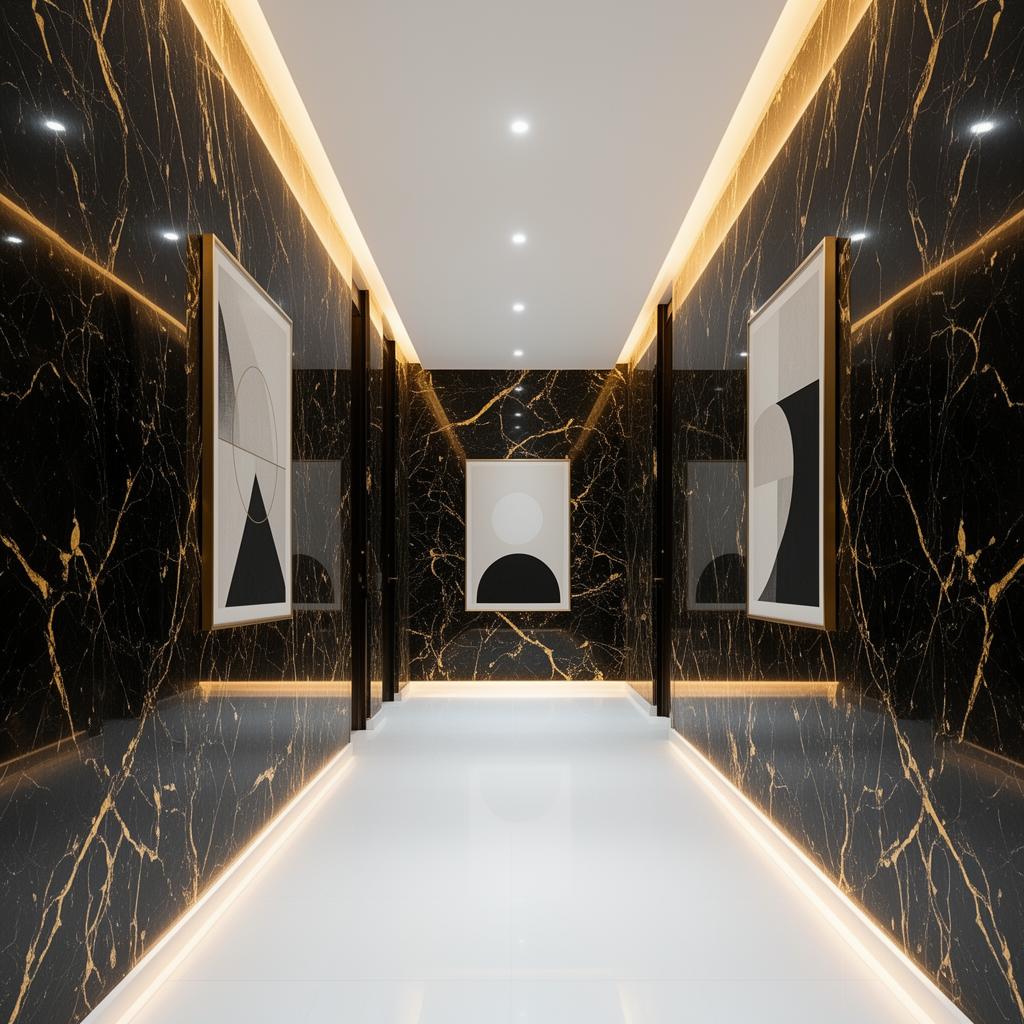 Gallery corridor inside the practice
