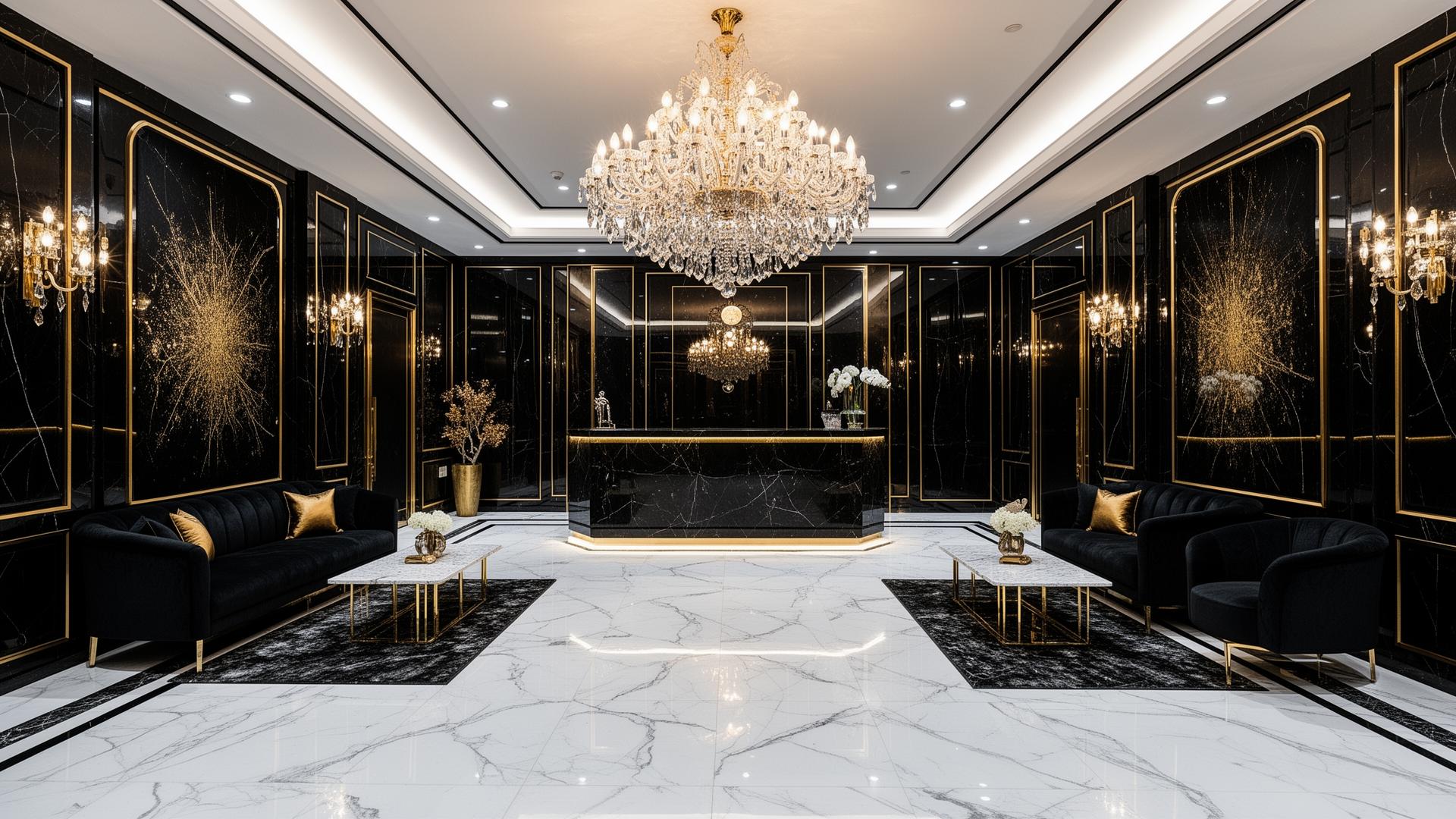 The reception lobby at the practice, Dubai